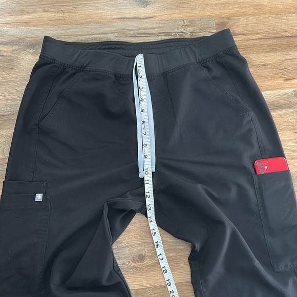 FIGS BASIC SCRUB PANTS TECHNICAL COLLECTION BLACK HIGH RISE UNISEX Sz XL - Picture 8 of 12